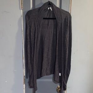 Atmosphere Charcoal Open-Front Cardigan